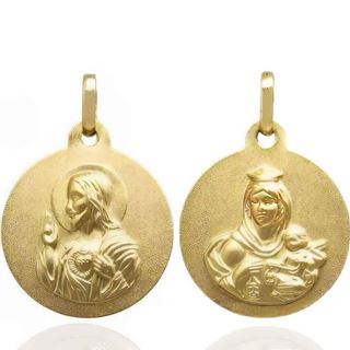 Foto de 78-5003-016 - ESCAPULARIO V. CARMEN-S. CORAZÓN 16MM (1,60gr) 18K