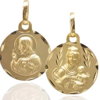 Foto de 78-5003-318 - ESCAPULARIO V. CARMEN-S. CORAZÓN 18MM (1,90gr) 18K