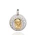 Foto de 26-AG309-1 - MEDALLA ORO Y PLATA BRILLANTE VIRGEN NIÑA 17MM FINOR