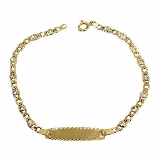 Foto de 88-1601 - PULSERA PLACA CIRCONITA 3.5MM 17CM (PLACA 6X25MM) (2,28gr) 18K