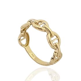 Foto de 28-7760S - SORTIJA ESLABONES 5.5MM 18K** 