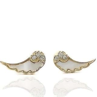 Foto de 62-393 - PENDIENTES ALAS NÁCAR 11MM 18K