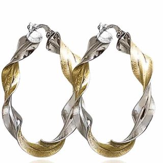 Foto de 10-240-242BI-40 - CRIOLLAS RETORCIDAS BICOLOR 3X40MM EXTERIOR 18K