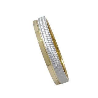 Foto de 10-351-042-23 - ALIANZA BICOLOR FACETADA 4MM 18K