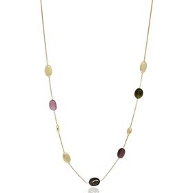 Foto de 10-649-066G - GARGANTILLA PIEDRAS COLOR 45CM (ANILLA A 3CM) (5,83gr) 18K