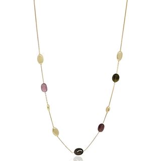 Foto de 10-649-066G - GARGANTILLA PIEDRAS COLOR 45CM (ANILLA A 3CM) (5,83gr) 18K