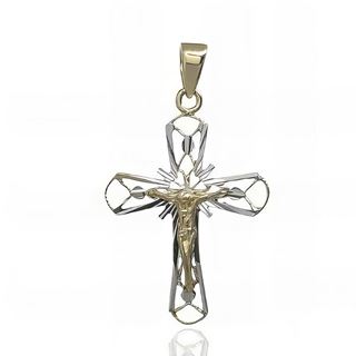 Foto de 28-209016 - CRUZ CRISTO BICOLOR CALADA 23MM 18K