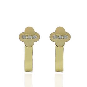 Foto de 99-PT819C - PENDIENTES CIRCONITA 13MM CATALÁN 18K