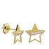 Foto de 99-PT837 - PENDIENTES ESTRELLA CIRCONITA 9MM 18K