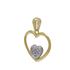 Foto de 51-14386 - COLGANTE CORAZONES BICOLOR CIRCONITA 16MM 18K