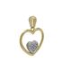 Foto de 51-14386 - COLGANTE CORAZONES BICOLOR CIRCONITA 16MM 18K