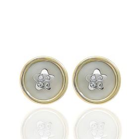 Foto de 51-1544306 - PENDIENTES NÁCAR BICOLOR CIRCONITA 8MM 18K