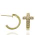Foto de 62-1173 - PENDIENTES ARO CRUZ CIRCONITA 2X13MM 18K