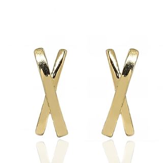 Foto de 62-2238 - PENDIENTES CRUZADOS 14MM 18K