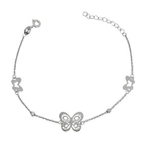 Foto de 04-436B - PULSERA MARIPOSAS 15-9MM 18CM (ALARGADOR 3CM) O.B. (1,82gr) 18K
