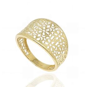 Foto de 10-177-1893S - SORTIJA FLORES CALADA 7MM 18K 