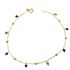 Foto de 10-656-144 - PULSERA PIEDRAS COLOR Y BOLAS 19CM 18K
