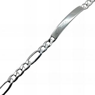 Foto de 20-A3+1B150 - PULSERA PLATA PLACA 3X1 5MM 19.5CM (PLACA 5.5X40MM)