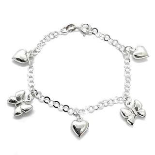 Foto de 20-3 - PULSERA PLATA MARIPOSAS CORAZONES 11MM 17CM