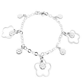 Foto de 20-5 - PULSERA PLATA FLORES 6-15MM 17CM