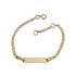 Foto de 9K10-00-7368 - PULSERA BEBÉ PLACA 2.40MM 14CM (PLACA 4X20MM) (ANILLA A 2CM) 9K**