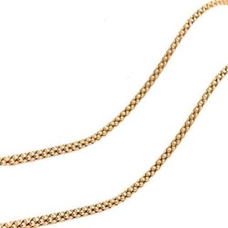 Foto de 20-KRN130X42D - CADENA PLATA COREANA DORADA 1MMX42CM