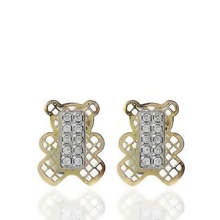 Foto de 51-1229304 - PENDIENTES OSO BICOLOR CIRCONITA 10MM 18K