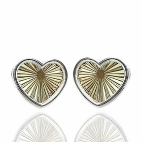 Foto de 51-1645306 - PENDIENTES CORAZÓN BICOLOR LAPIDADOS 8MM 18K