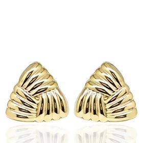 Foto de 51-2203515 - PENDIENTES TRIÁNGULO GALLONADOS GRANDES 10MM 18K