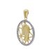 Foto de 62-690 - MEDALLA VIRGEN NIÑA BICOLOR CIRCONITA 20MM 18K