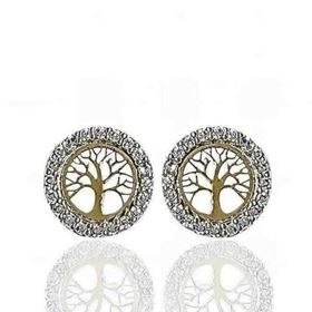 Foto de 62-P321 - PENDIENTES ÁRBOL DE LA VIDA CIRCONITA 8MM 18K