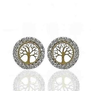 Foto de 62-P321 - PENDIENTES ÁRBOL DE LA VIDA CIRCONITA 8MM 18K