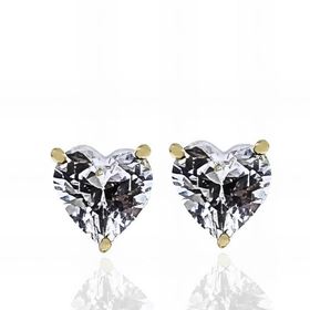 Foto de 13-9602P - PENDIENTES CIRCONITA CORAZÓN JUEGO 6MM 18K