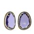 Foto de 71-4643PM - PENDIENTES PIEDRA COLOR MORADO 20MM 18K 
