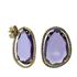 Foto de 71-4643PM - PENDIENTES PIEDRA COLOR MORADO 20MM 18K 