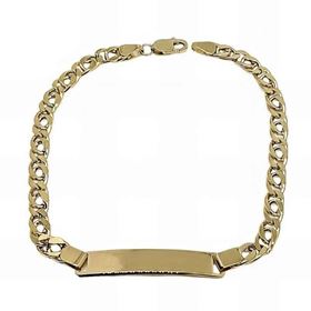 Foto de 10-34-6378 - PULSERA PLACA OJO DE PERDIZ 4MM 19CM (PLACA 5X30MM) (5,53gr) 18K