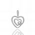 Foto de 10-247-1165B - COLGANTE  "NETO" CORAZÓN 18 BRILLANTES 0.054KTES. SC WCH 13MM 18K