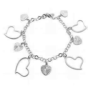 Foto de 20-7 - PULSERA PLATA CORAZONES 15-9MM 17CM