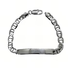 Foto de 20-GB150 - PULSERA PLATA PLACA BARBADA 5MM 19.5CM (PLACA 5.5X40MM)