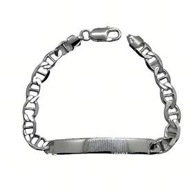 Foto de 20-GRP180 - PULSERA PLATA PLACA ANCLA 9MM 21CM (PLACA 9X40MM) 