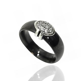 Foto de 22-120516N - *OFERTA* SORTIJA PLATA CERÁMICA CIRCONITA 8MM 