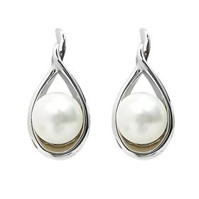 Foto de 22-100473 - *OFERTA* PENDIENTES PLATA PERLA 21MM