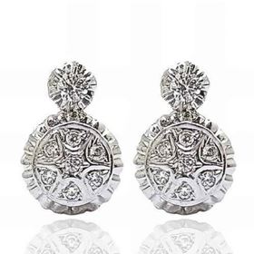 Foto de 05-1911B - PENDIENTES POLCA CIRCONITA 18MM OMEGA O.B. 18K