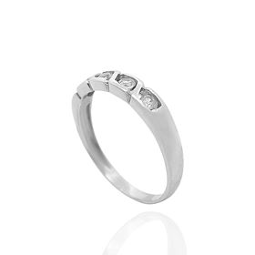 Foto de 07-8429BS - SORTIJA CIRCONITA 4MM JUEGO O.B. 18K