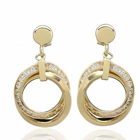 Foto de 44-201P - PENDIENTES CIRCONITA 28MM PRESIÓN 18K