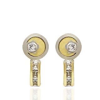 Foto de 99-PT333 - PENDIENTES BICOLOR CIRCONITA 11MM CATALÁN 18K