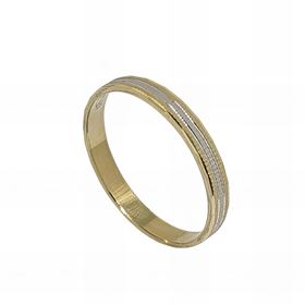 Foto de 10-351-264-15 - ALIANZA BICOLOR RAYADA 3MM 18K