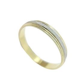 Foto de 10-351-294-15 - ALIANZA BICOLOR CENTRO BANDAS MATE 3MM 18K