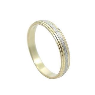 Foto de 10-351-300-15 - ALIANZA BICOLOR CENTRO MATE 3MM 18K