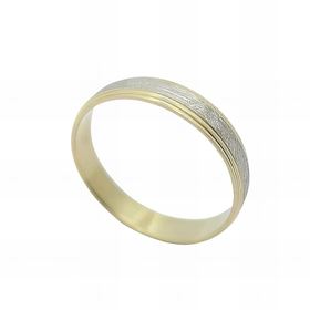 Foto de 10-351-303-15 - ALIANZA BICOLOR CENTRO MATE 4MM 18K 